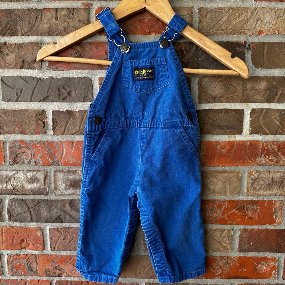 OshKosh B'gosh Blue Denim Overalls for Play - Picture 1 of 11